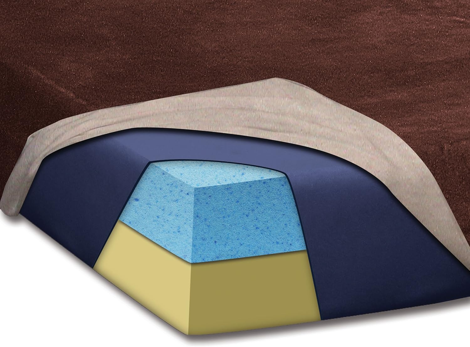 Furniture of America Pups Gel Memory Foam Pet Mattress, Tan, X-Large