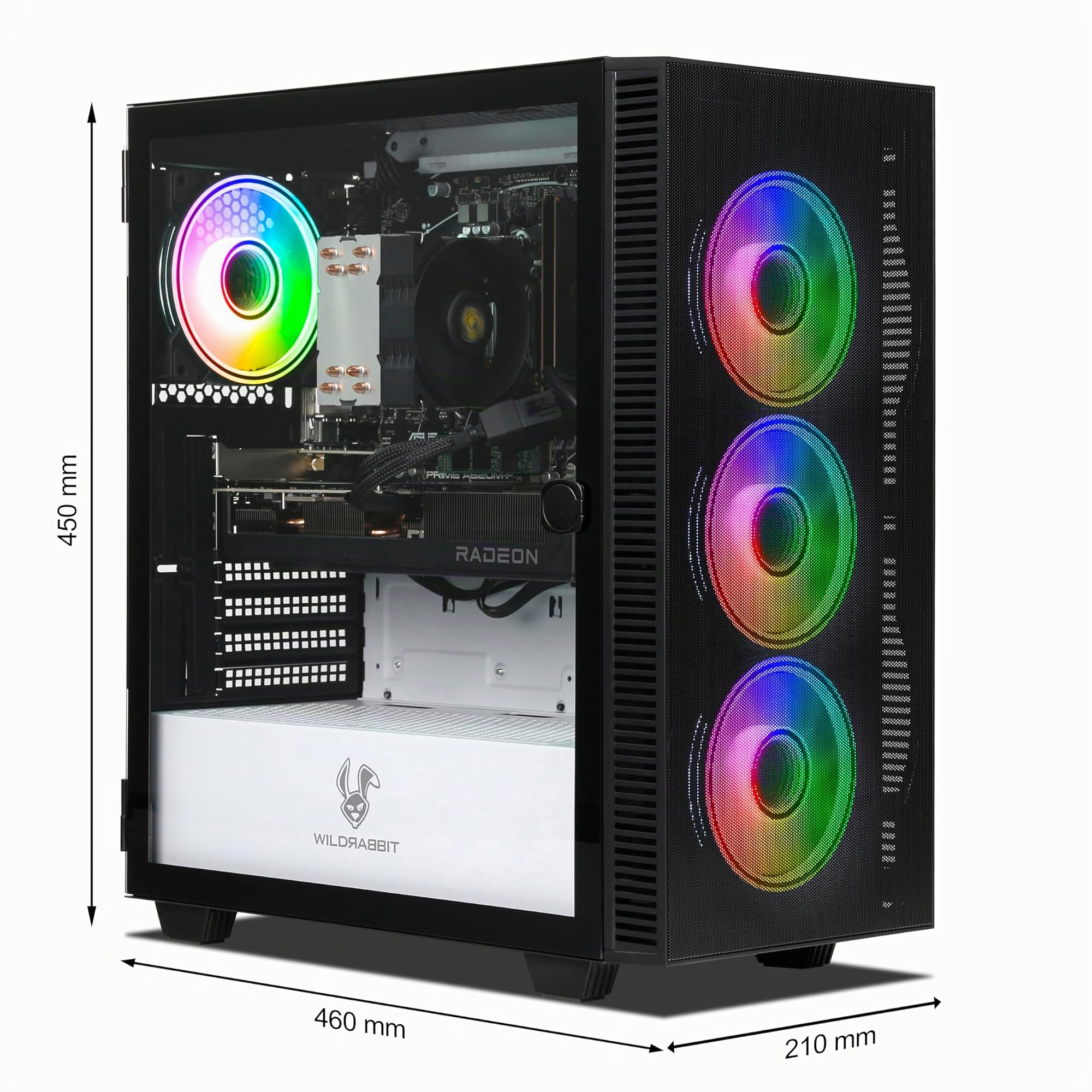 Ankermann Quantum Gaming PC | AMD Ryzen 5 9600X | AMD RX 9060XT 16GB | 32GB DDR5 RAM | 1TB NVMe SSD | Windows 11 | WiFi & Bluetooth