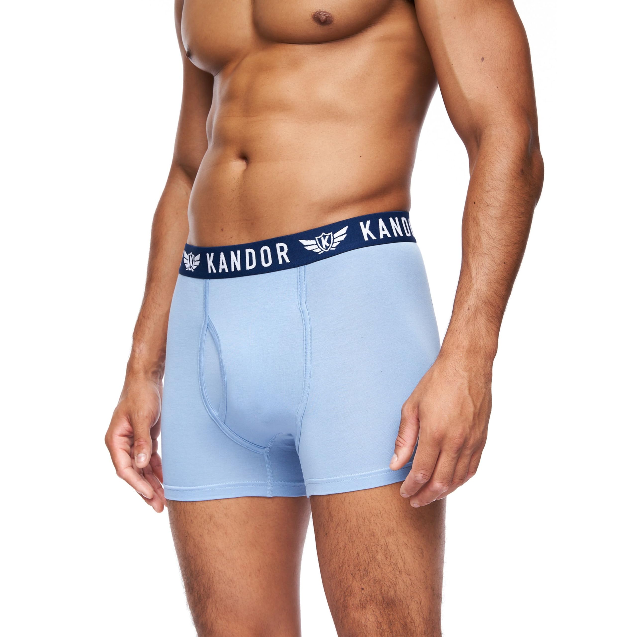 Kandor Herren Bambers Bambus Boxershorts (7er Pack) Premium Bambus-Baumwolle Stretch Unterwäsche Multipack mit atmungsaktivem Stoff & elastischem Bund Größen S-XXL