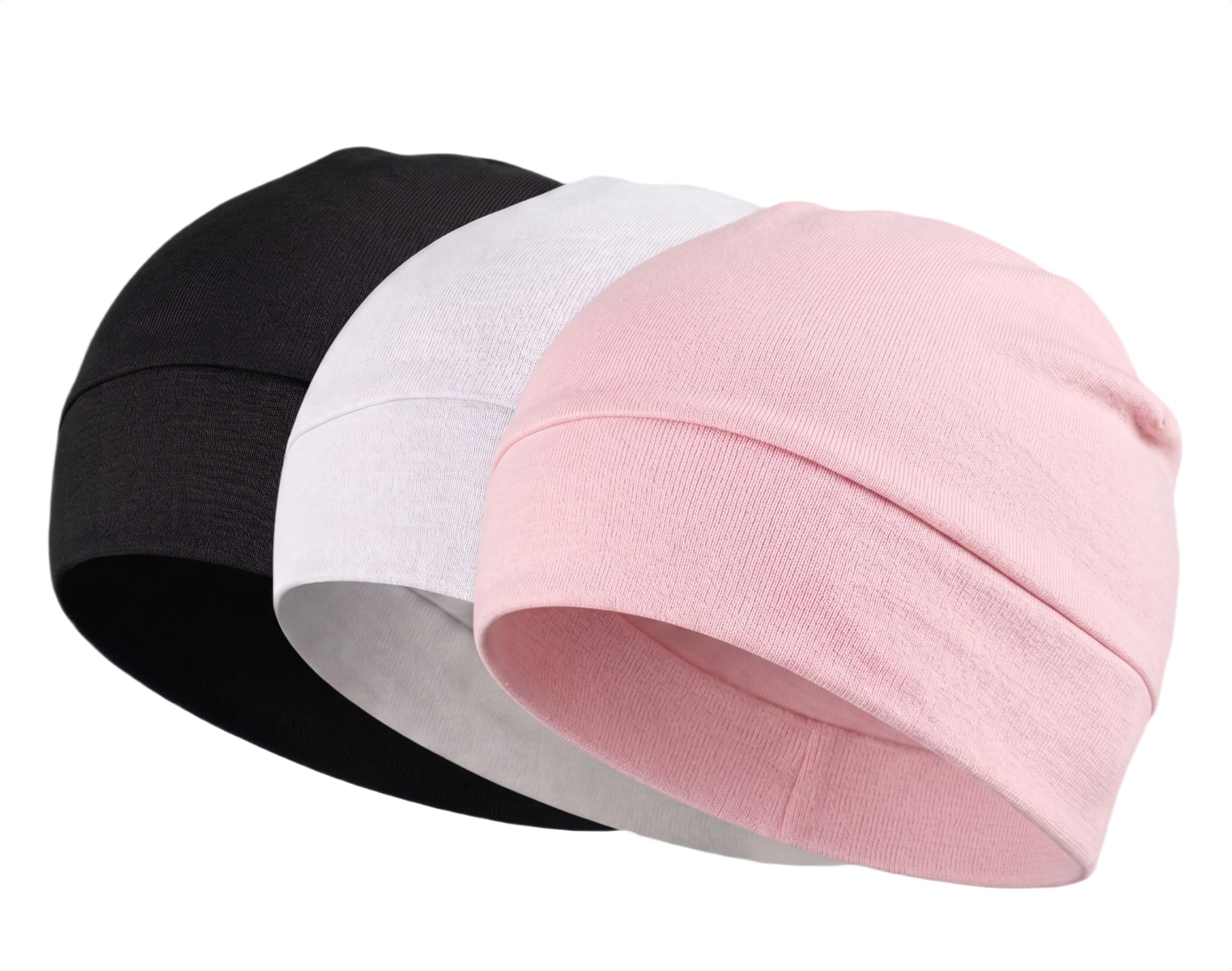 wearanuraj Cotton Lycra Beanie Skull Cap for Men & Women | Soft Stretchable Sleep Hat & Helmet Liner for Biking Cycling Sports Unisex Combo Pack of 3-picture-20