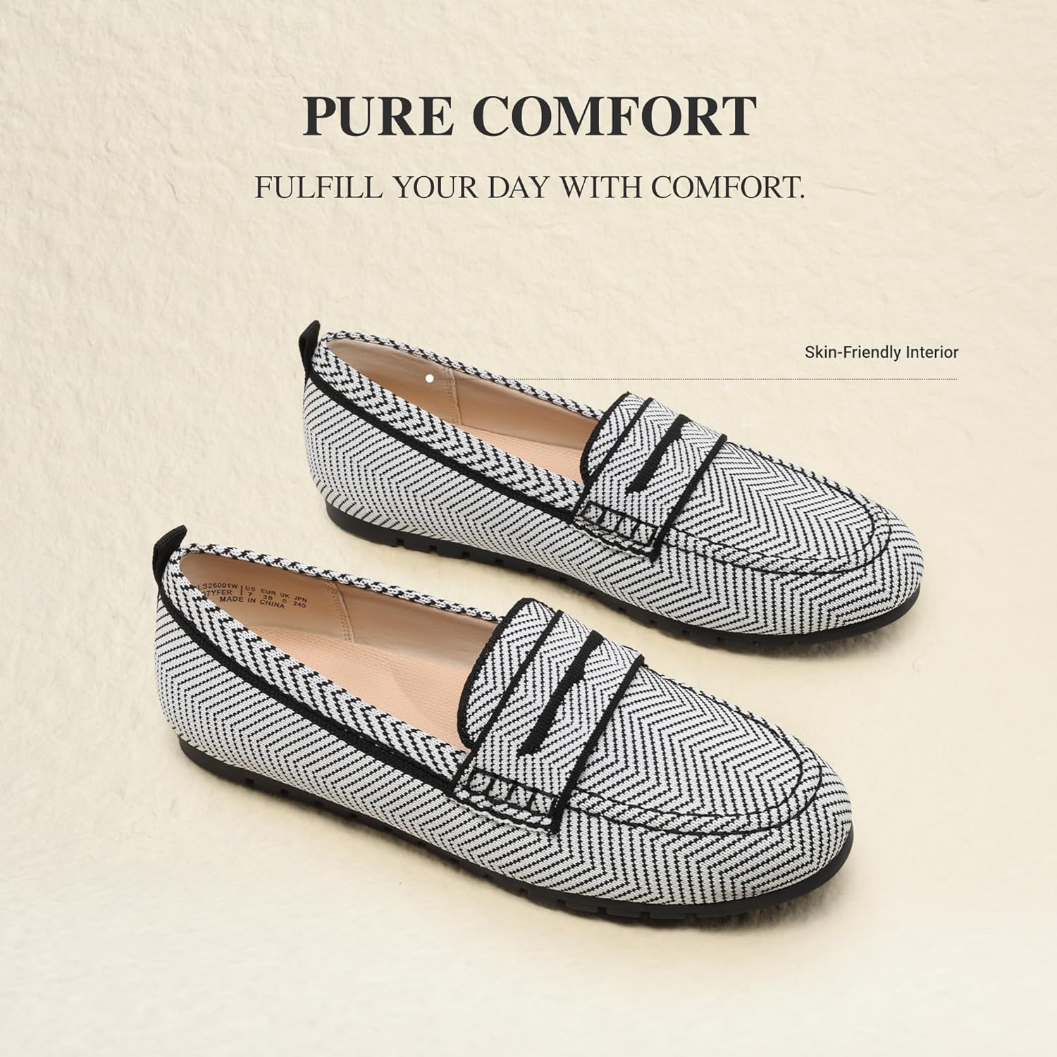 DREAM PAIRS Loafers for Women Penny Knitted Loafer Casual Comfortable Slip On Flats Work Business Walking Shoes - Image 7