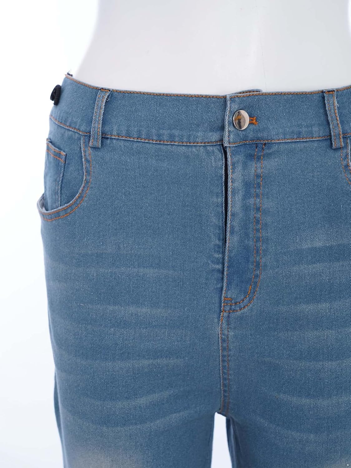 Alvivi Pregnancy Casual Flared Jeans Maternity Over The Belly Denim Pants with Extender Waist