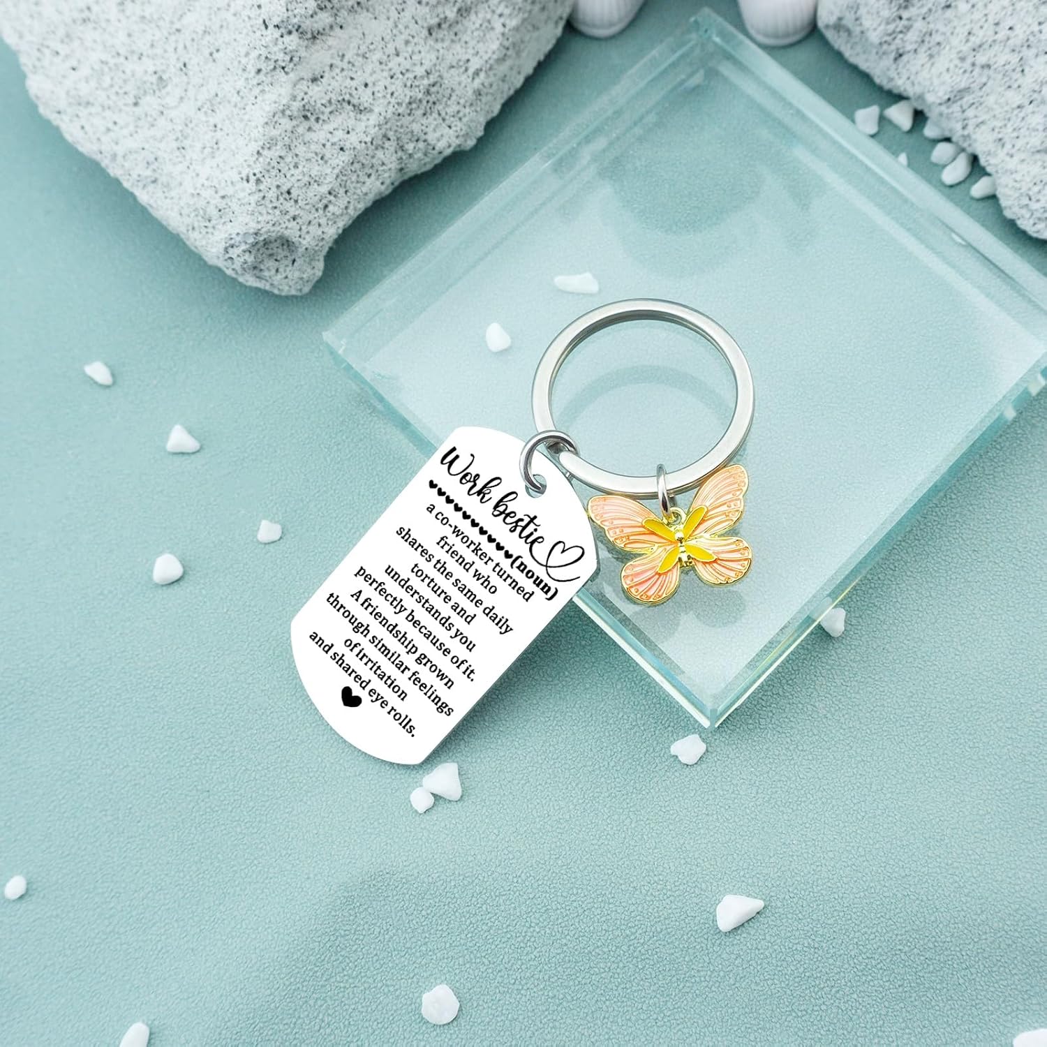 Valentines For Coworkers Co worker Gifts For Women Keychain Friend Coworker Leaving Gifts Work Besties Gift For Friends Boss Lady Best Friend Appreciation Gift For Coworkers Retirement - Image 4