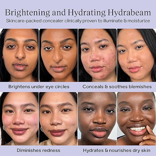 Miniatura 8 de Saie Hydrabeam - Aclarador para debajo de los ojos, corrector transparente + hidratante con glicerina, escualano + extracto de pepino, corrector