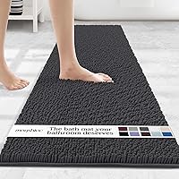 Vista 38 de MAYSHINE Tapete de baño de felpilla de chenilla Extra suave, súper absorbente, antideslizante Alfombra de microfibra esponjosa