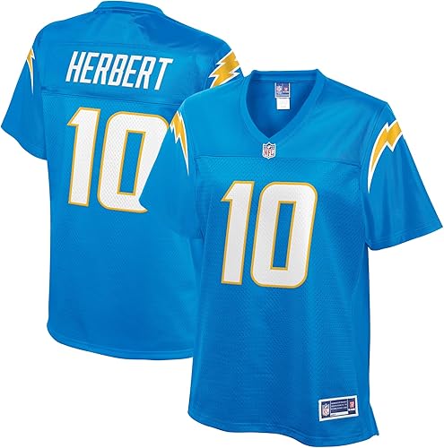 NFL PRO LINE Justin Herbert Powder Blue Los Angeles Chargers - Camiseta para mujer