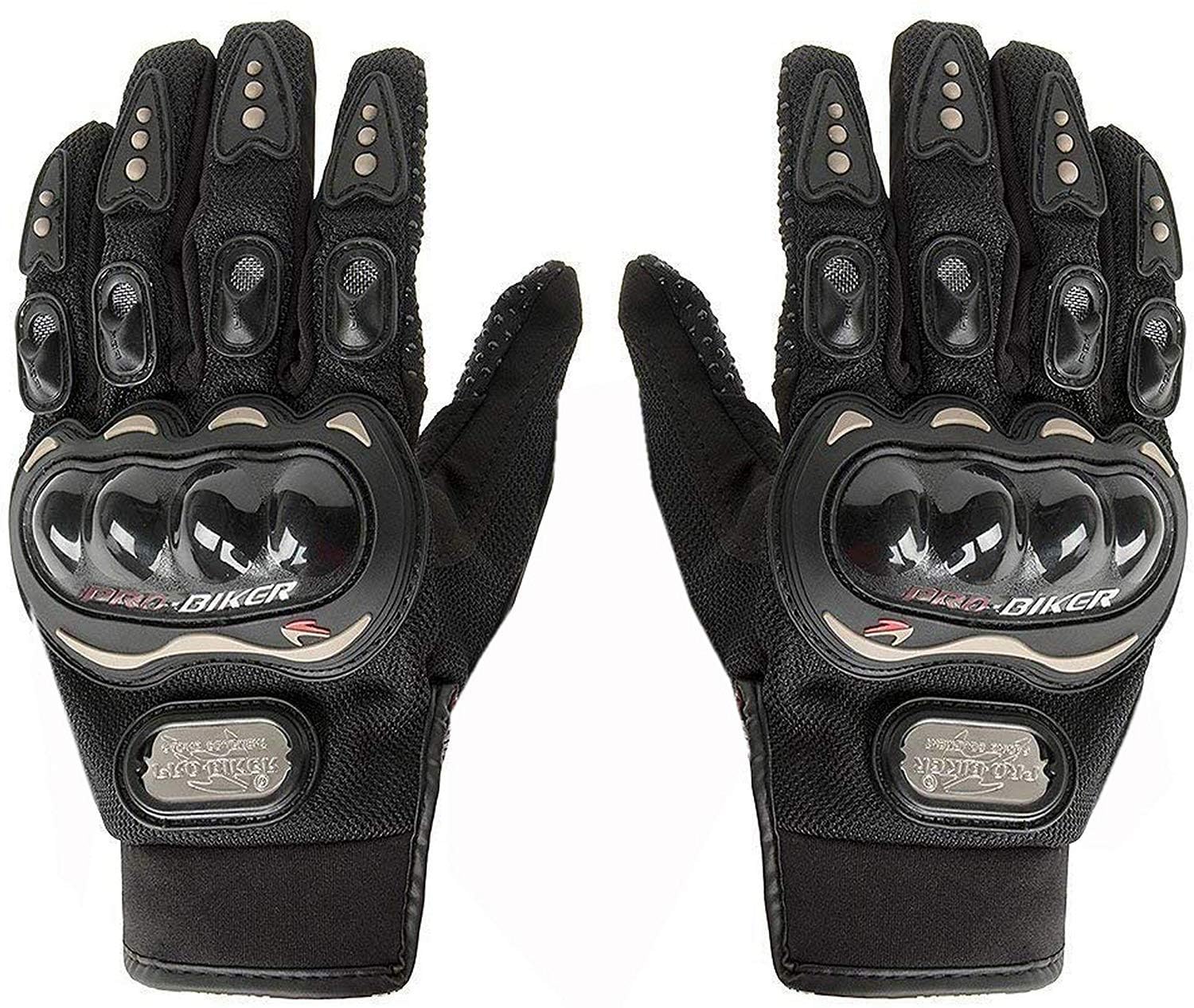 Probiker FM-Gloves Bike Full Finger Gloves (Black, Extra Large, Leather, Cycling)