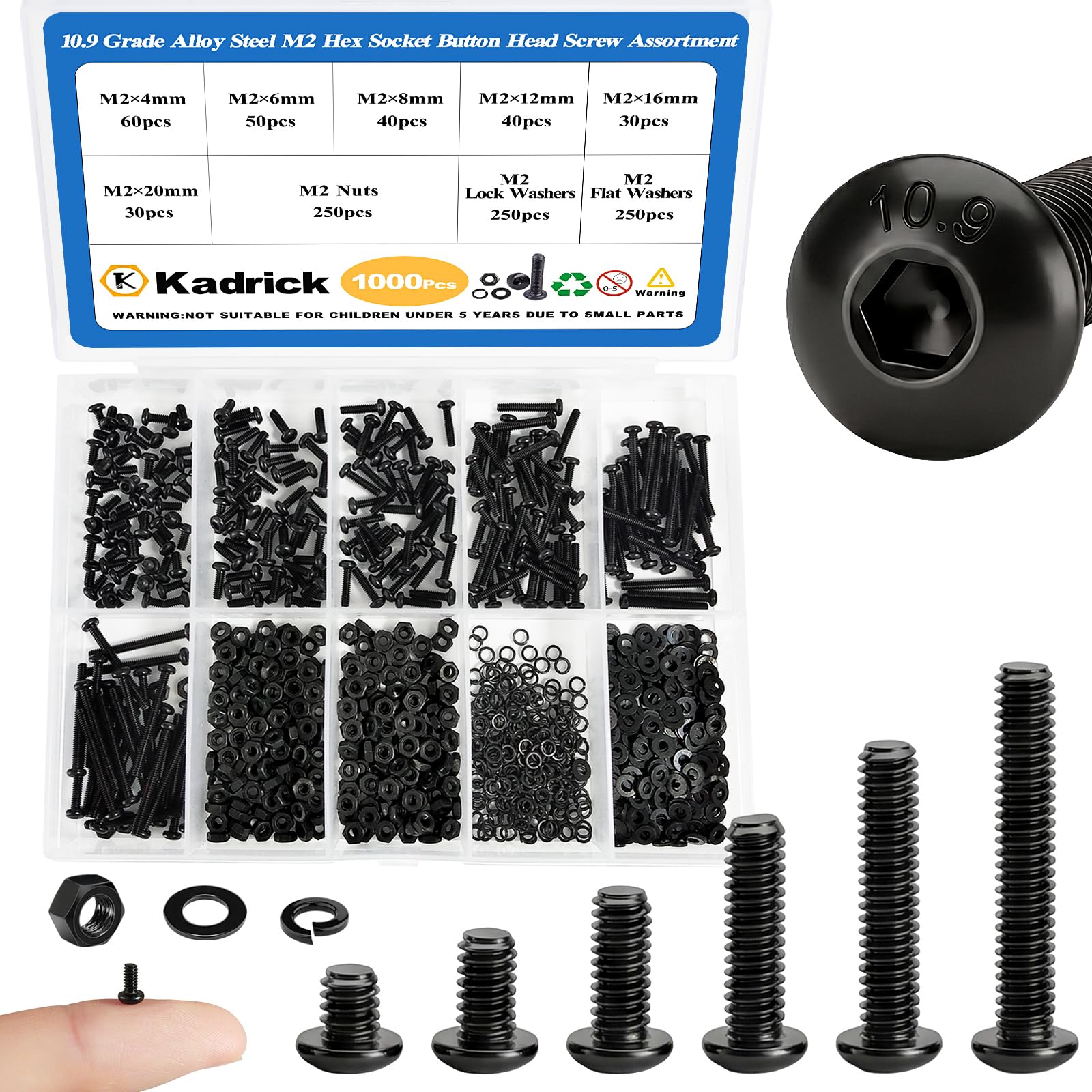 Stainless Steel Screw Assortment Kit - 920 Pcs #4-40 to #10-24 -14 Stainless Steel Screw Assortment Kit - 920 Pcs #4-40 to #10-24 -14