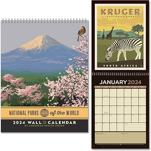 Miniatura 7 de Americanflat Anderson Design Group - Calendario 2024 de Parque Nacional Mundial 2024 - Calendario de pared grande con formato mensual - Calendario