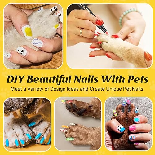 Miniatura 4 de Bolígrafos de esmalte de uñas para perros de secado rápido, juego de 12 colores seguros para uñas bonitas, regalos ideales para perros, gatos, uñas