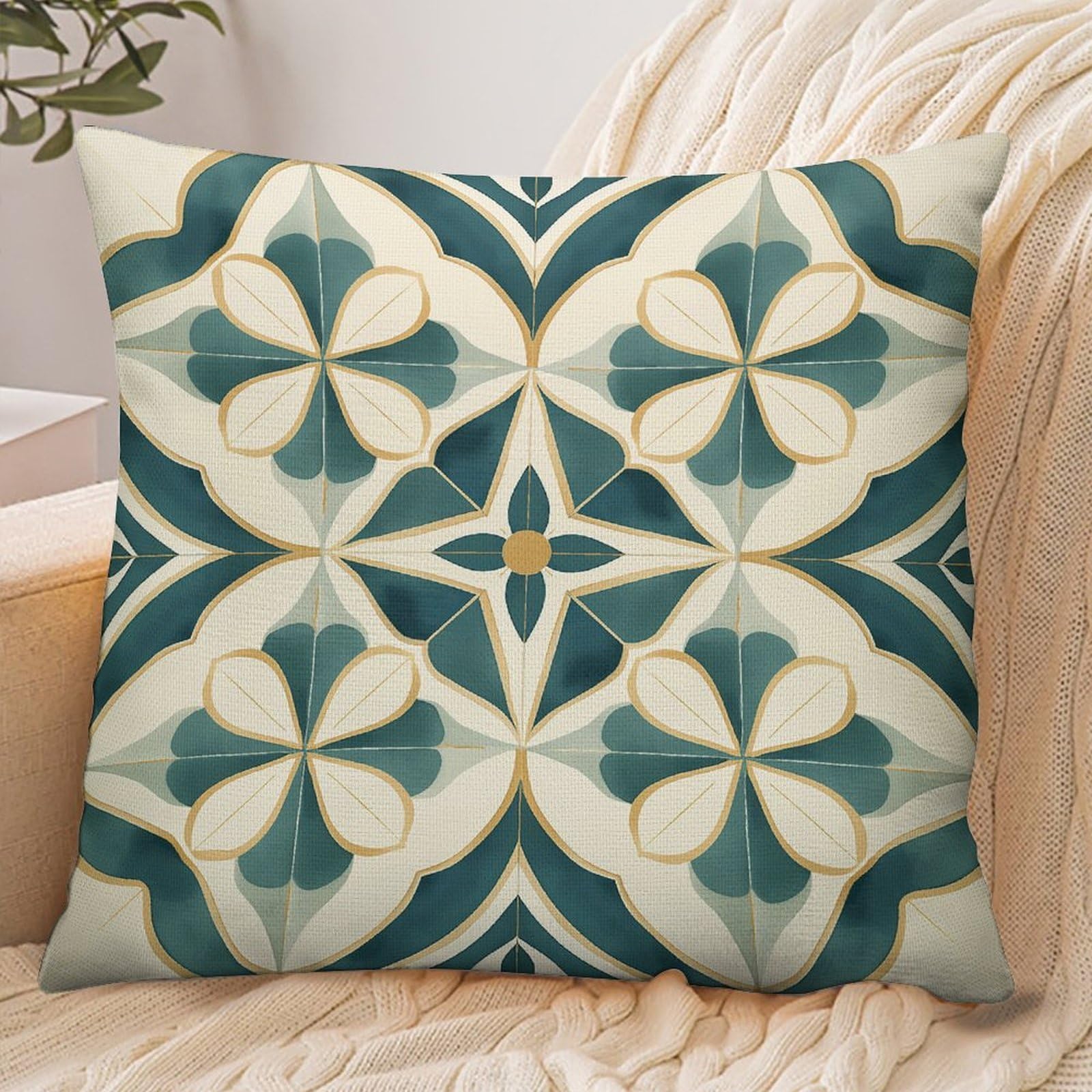 Fekiloot Style Geometric Design Pictures Pillowcase Pillow Sham Pillow Case