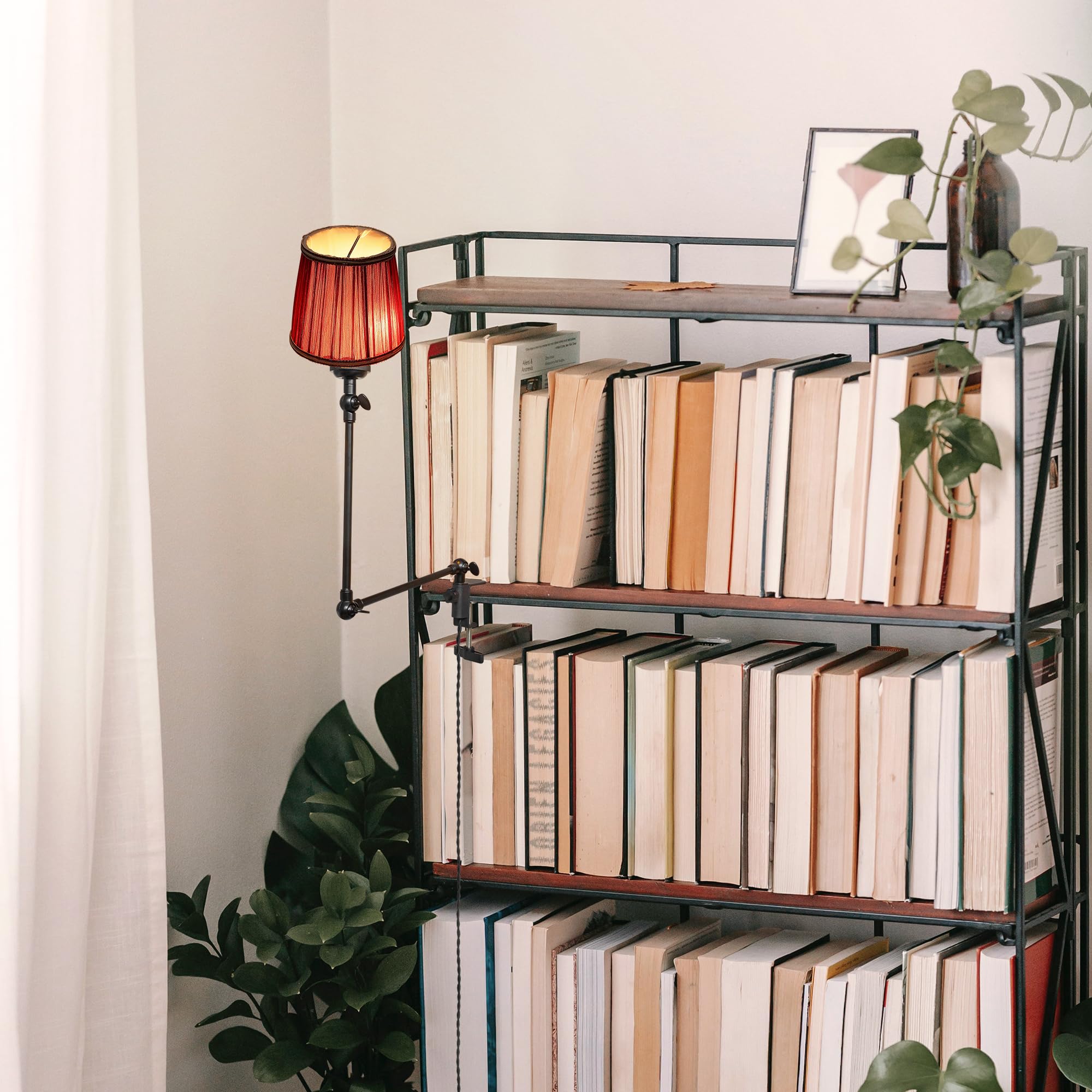 Klemmleuchte mit Fernsteuerung,1 Packung Leselampe mit 2,5 m Kabel, Dimmbar Nachttischlampe,Augenpflege Schreibtischlampe für Büro Heimgebrauch, E27 Lampenhalterung - DZ0329/809