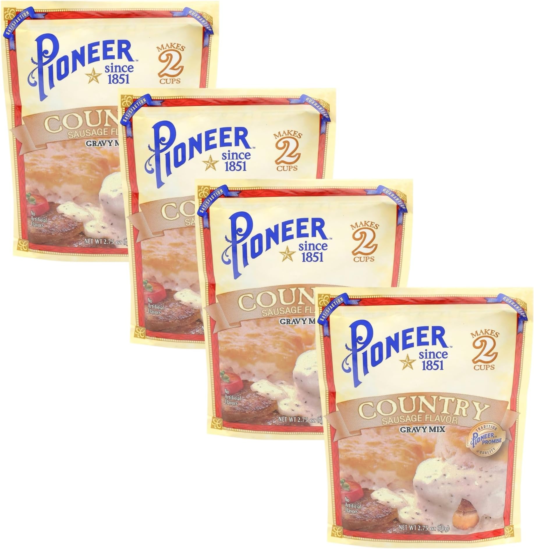 Pioneer Country Sausage Gravy Mix, 2.75 Oz Packets, 4 Count