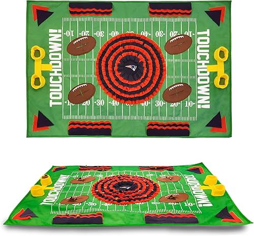 Vista 25 de NFL Kansas City Chiefs - Tapete de olfato para perros, comedero lento interactivo para mascotas, diseño de campo de fútbol, juguete de rompecabezas