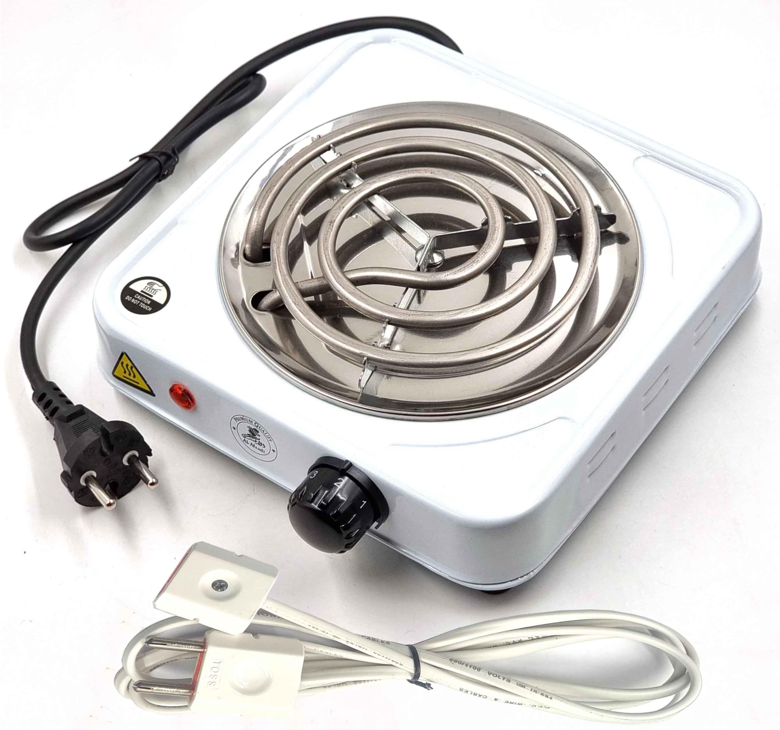 Electric Cooking Heater 1000Watt I Portable Hotplate Stove I Coal Burner I Kitchen G-Coil Radiant Cooktop With 1.5Mtr Wire I Works With All Metal Utensils (Multicolour)