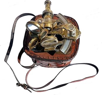 六分儀 古典的な真鍮製測量器具 六分儀 古典的な真鍮製測量器具