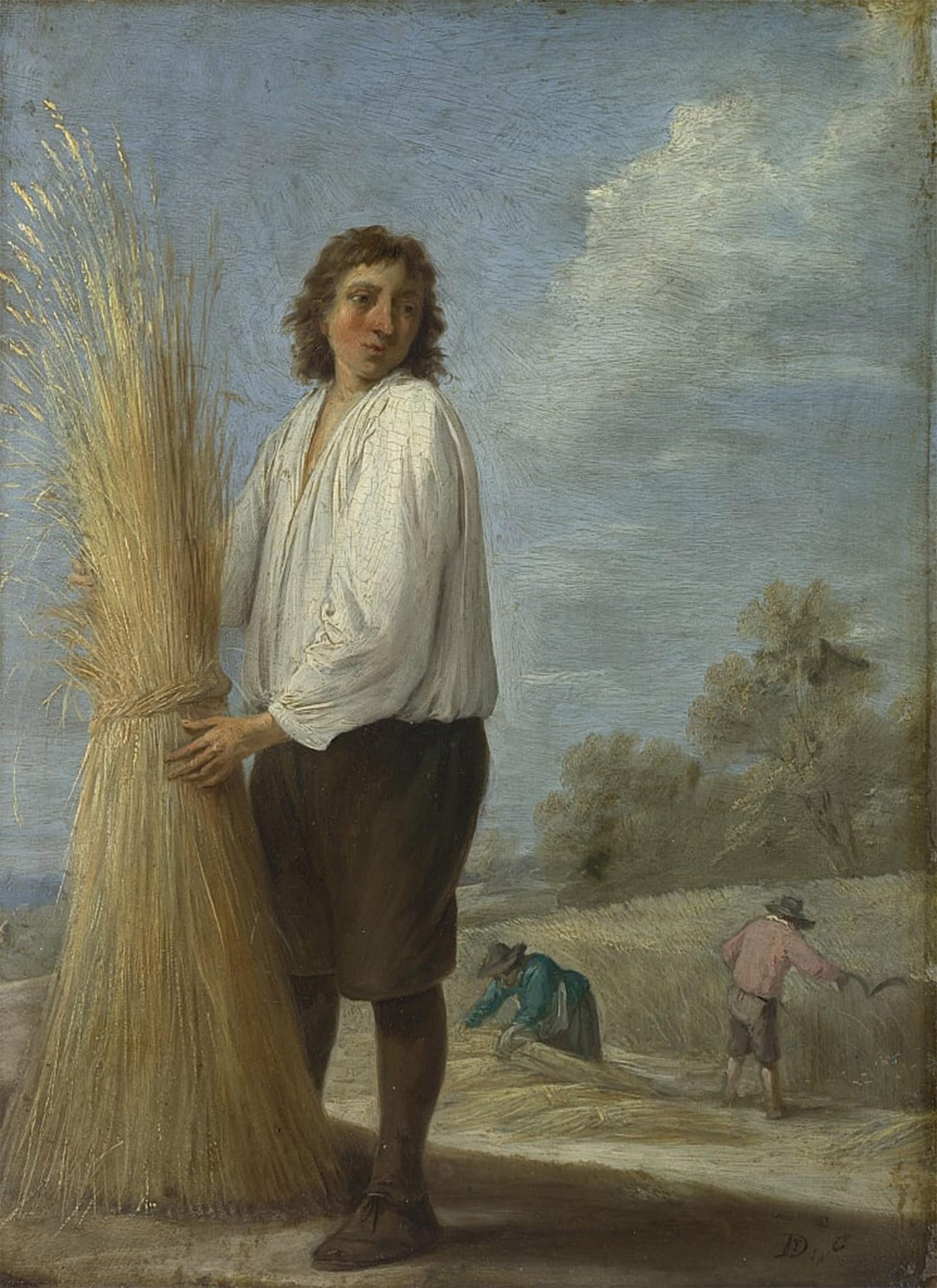 Posteriik No Frame Vintage Classic Picture Landscape Artwork Summer From The Series The Four Seasons By David Teniers The Younger Portrait Canvas Painting For Office Home Decor 60X90cm