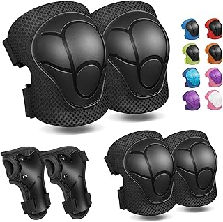 Knee Pads for Kids Knee Pads and Elbow Pads Toddler Protective Gear Set Kids Elbow Pads and Knee Pads for Girls Boys with Wrist Guards 3 in 1 for Skating Cycling Bike Rollerblading Scooter