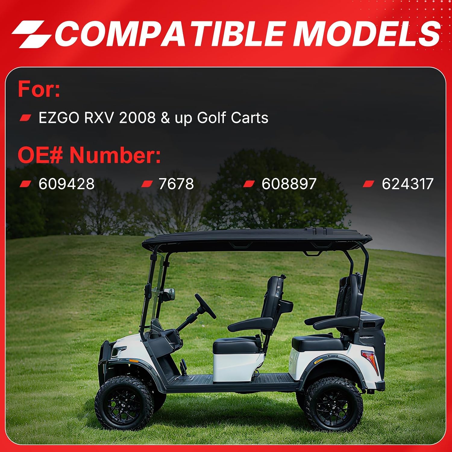 609428 36 Volt Solenoid Assembly for EZGO RXV 2008 & up Golf Carts Replacement Parts 7678 608897 624317