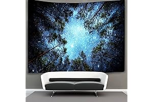 Forest Starry Tapestry, Enchanting Celestial Tapestry for Your Ceiling
