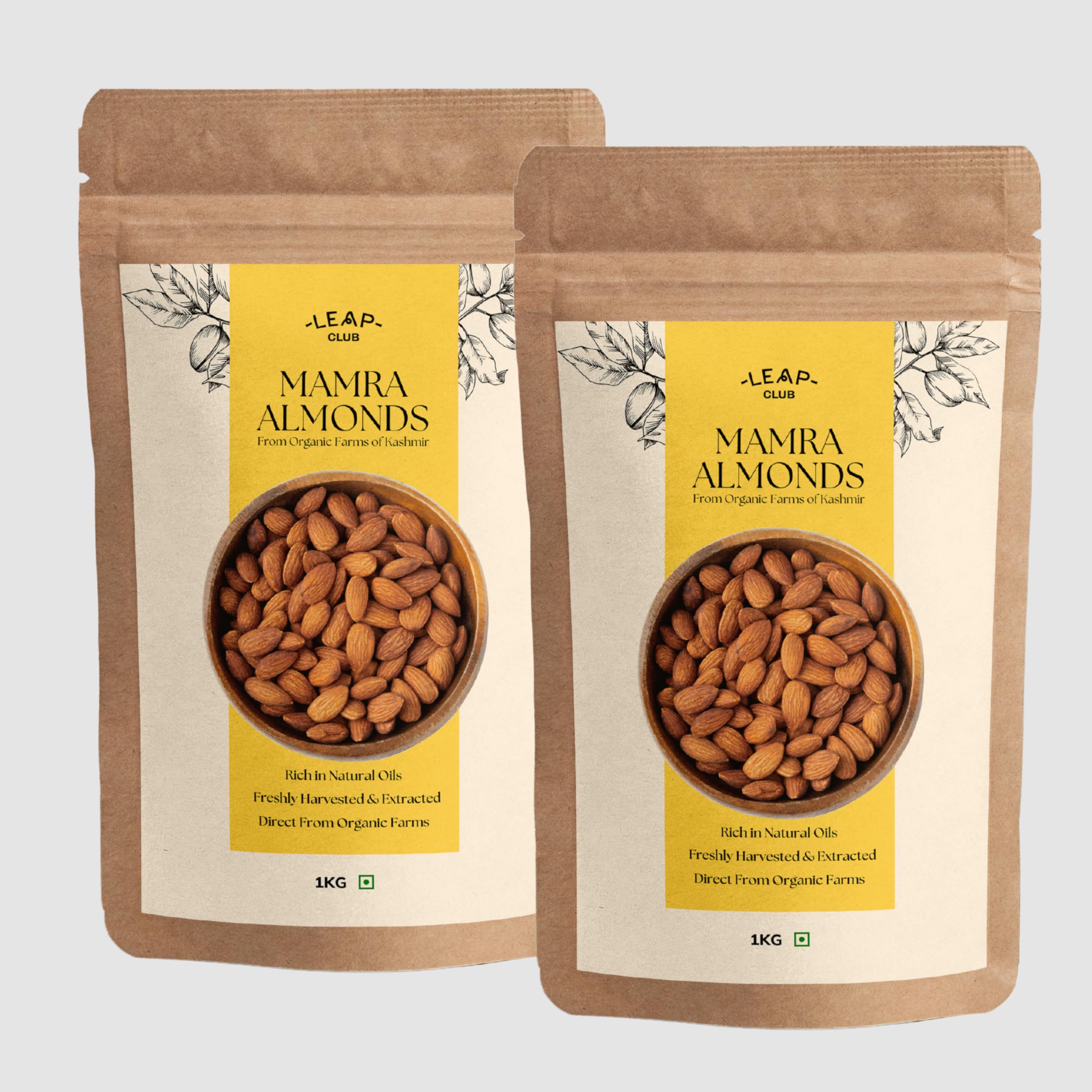 Leap Club Premium Mamra Almond Kernels (2kg) | 100% Natural from Organic Farms of Kashmir | Mamra Badam Giri | High Oil Content | Non-GMO (B0BKPQ7LZM) Amazon Price History, Amazon Price Tracker