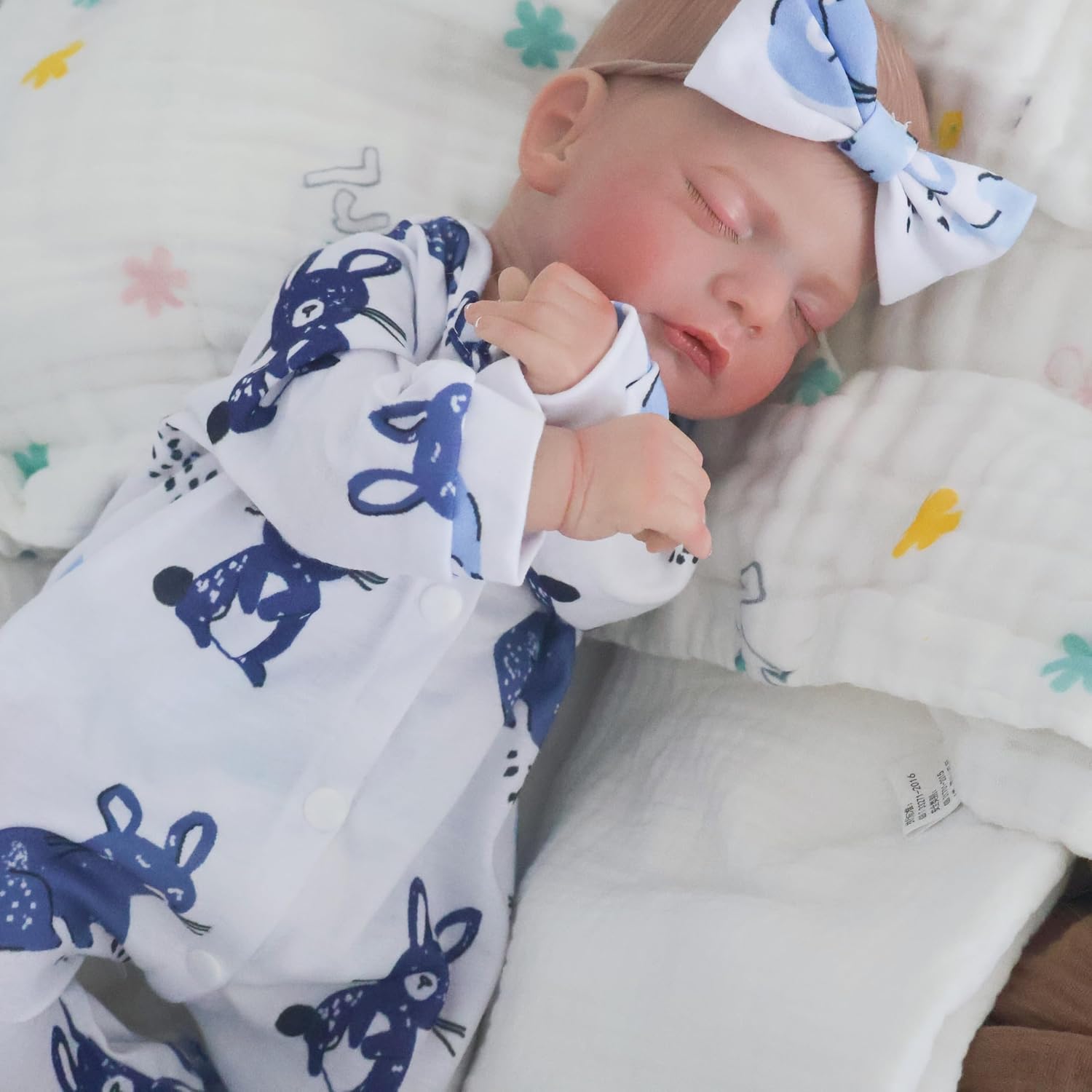Lifelike Reborn Baby Dolls, 18 Inch RealLife Handmade Reborn Doll, Full Vinyl Baby Doll, The Best Birthday/Halloween/Christmas giftsfor Kids Age 3+ (ONLY Doll/No Accessories)