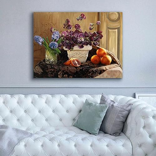 Miniatura 4 de Epic Graffiti 'Sweet Peas And Blood Orange' de Robin Anderson, arte de pared en lienzo, 54 x 40 pulgadas