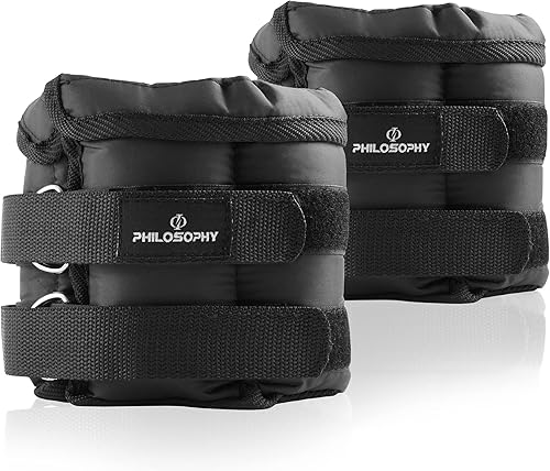 Miniatura 2 de Philosophy Gym Par de pesas ajustables para tobillo y muñeca, juego de correas de peso para piernas y brazos con pesas extraíbles