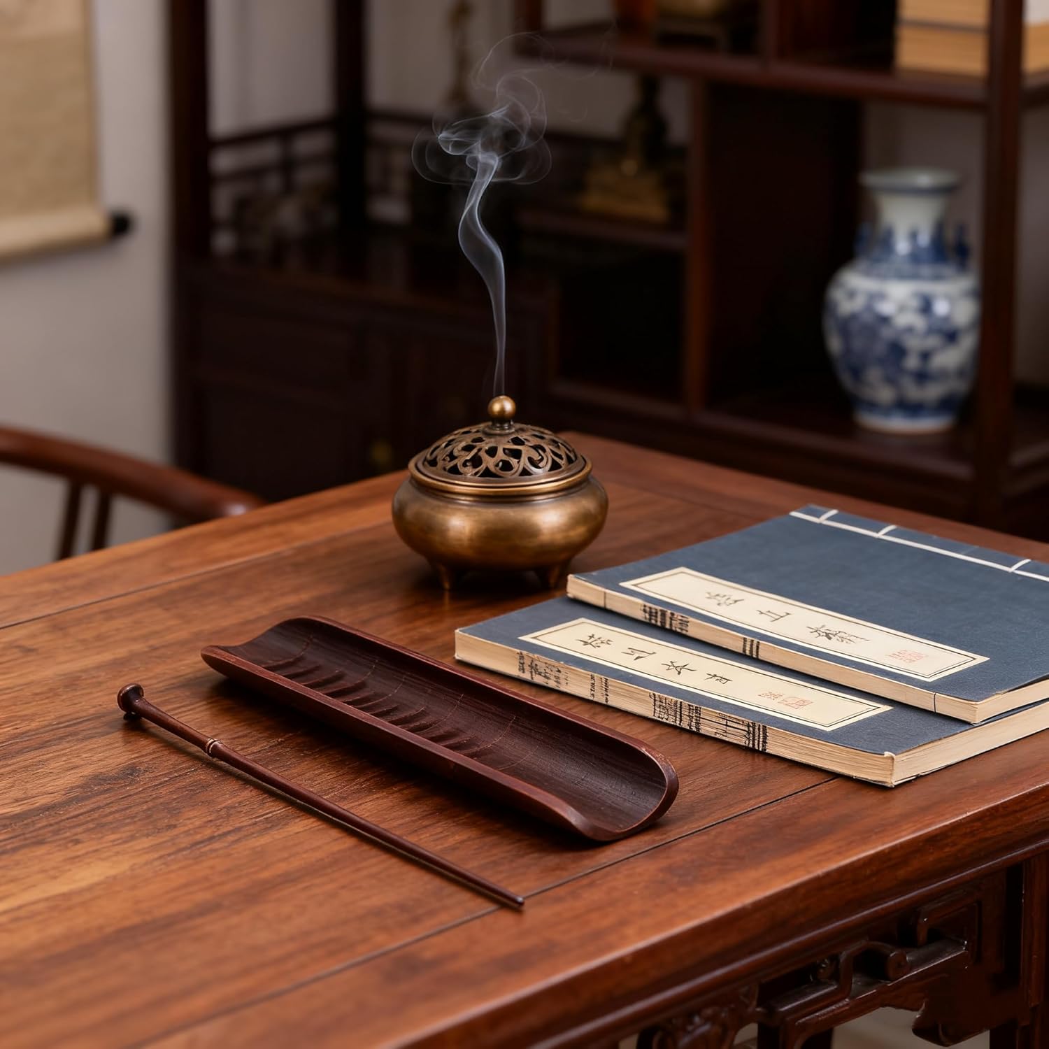 Bamboo Tea Tools, Medium Size Chinese Kung Fu Tea Tools Handmade Tea Ceremony Utensil Tools Set for Tea Lovers, Tea Room, Kitchen