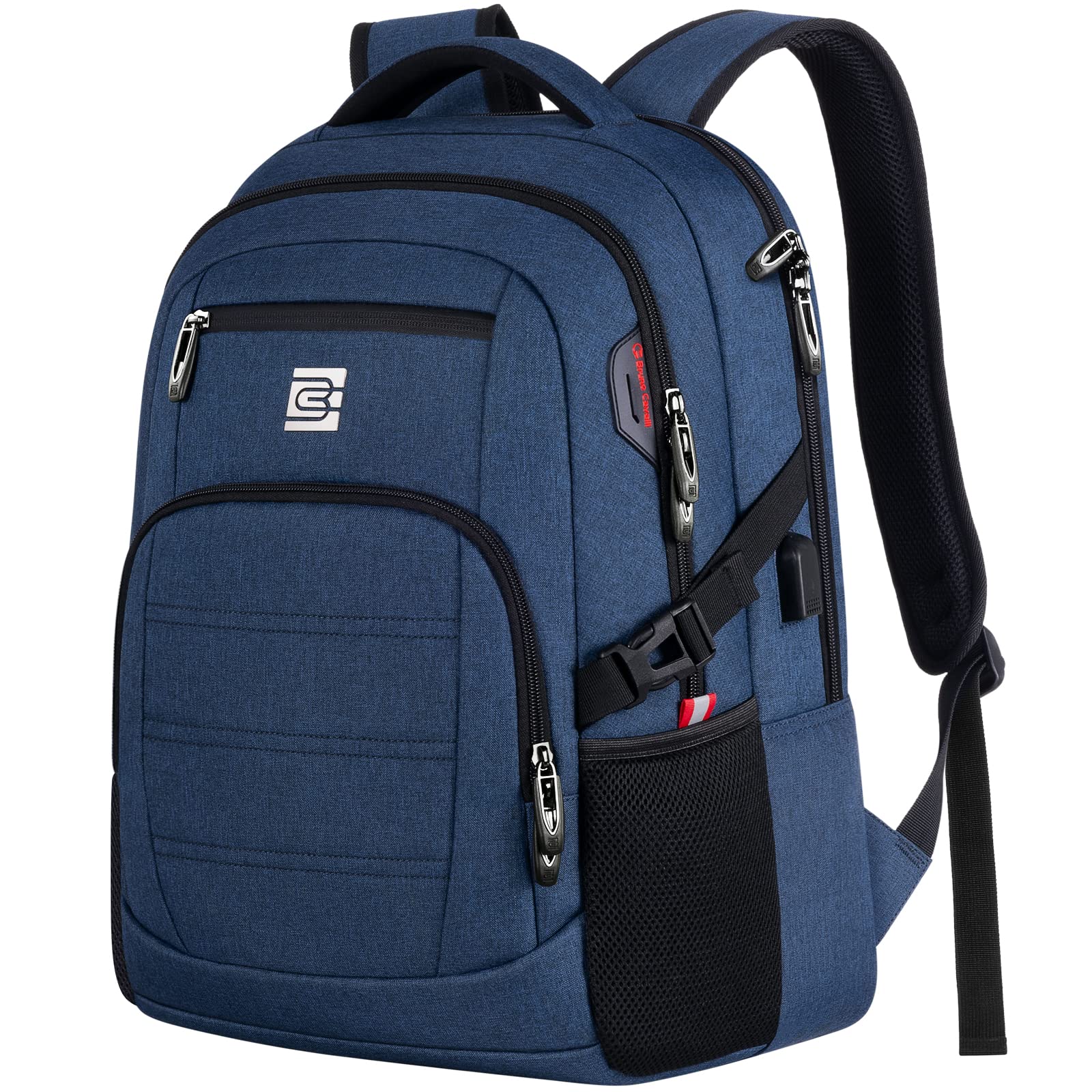 Bagsure Travel Laptop Backpack, Business Water Resistant Laptop Backpack with USB Charging Port, Durable Anti Theft College School Computer Bag for Men & Women Fits 15.6 Inch Notebook & Laptop