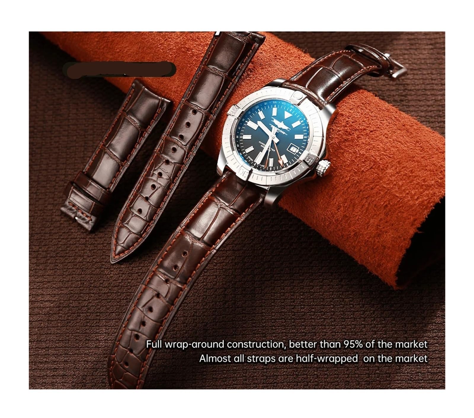 Genérico Correa de Reloj Cuero liberación rápida, Accesorios 20mm y 22mm, Pulseras compatibles con Banda
