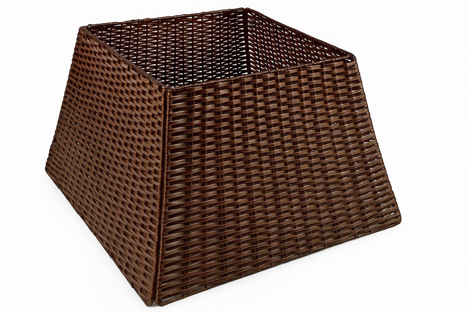 Floralcraft Woven Willow Christmas Tree Skirt (Brown) Large 50cm Square Xmas Tree Stand Rattan Basket Christmas Tree Decoration