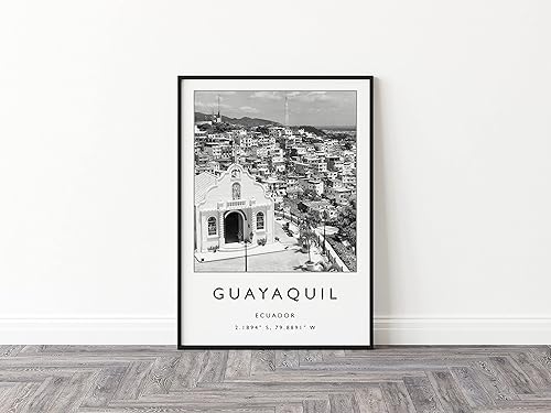 Miniatura 2 de Impresión de pared de Guayaquil Ecuador, arte de pared de Ecuador, impresión de arte de América del Sur Viajes en blanco y negro Guayaquil Foto 186
