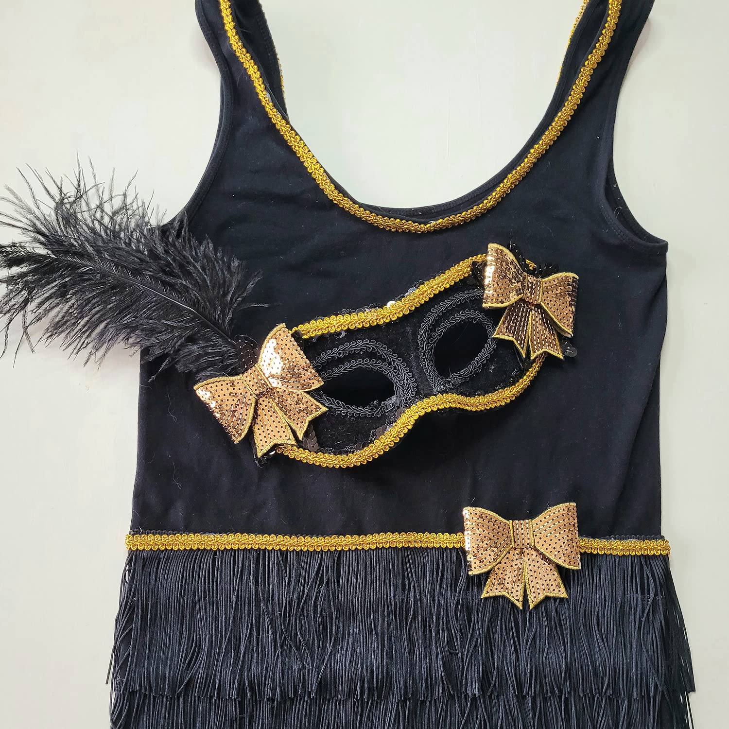 Stretch Chainette Fringe Trim - 4 Inch Black Polyester Fringe For Costumes & Decor