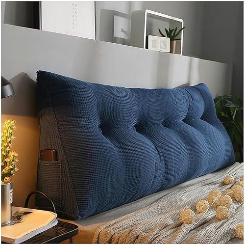 Triangular Headboard Pillow Bed Wedge Pillow Large Reading Pillow Comfortable Lumbar Bed Pillow Reading Backrest Cushion with Removable Washable