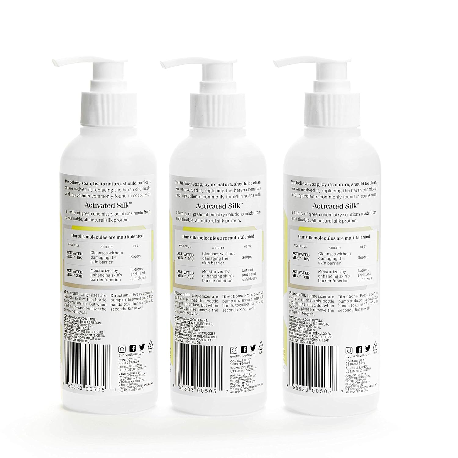 Rosemary Lemon Hand Soap by Evolved By Nature (1 Liter, 2-Pack) - Contains Only 12 Naturally Derived Ingredients | Free of Irritants and SLS | Cruelty-Free Moisturizing Hand Wash : Beauty & Personal Care