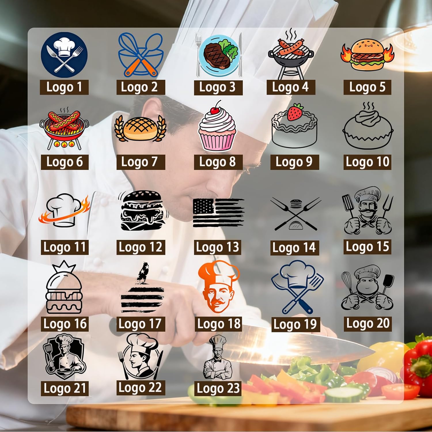 Personalized Grill Pizza Chef Hat with Name Logo Adjustable Chef Hats for Adults Custom Cooking Chef Hat - Image 5