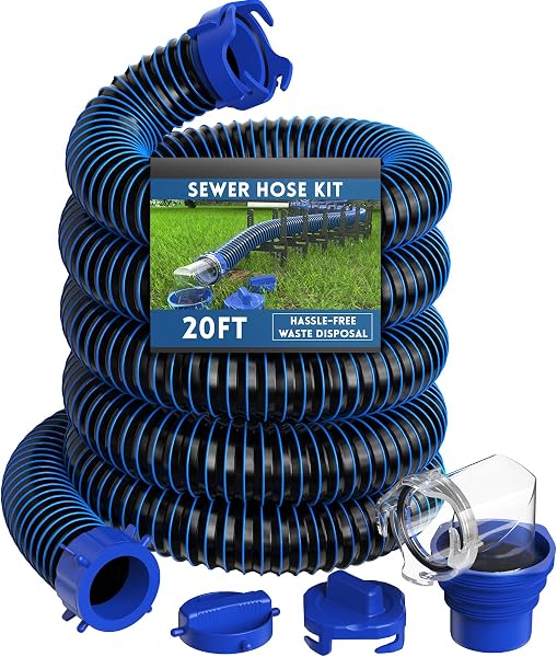 DUMPMAN RV-rioolslang 20 ft met Clear View Adapter