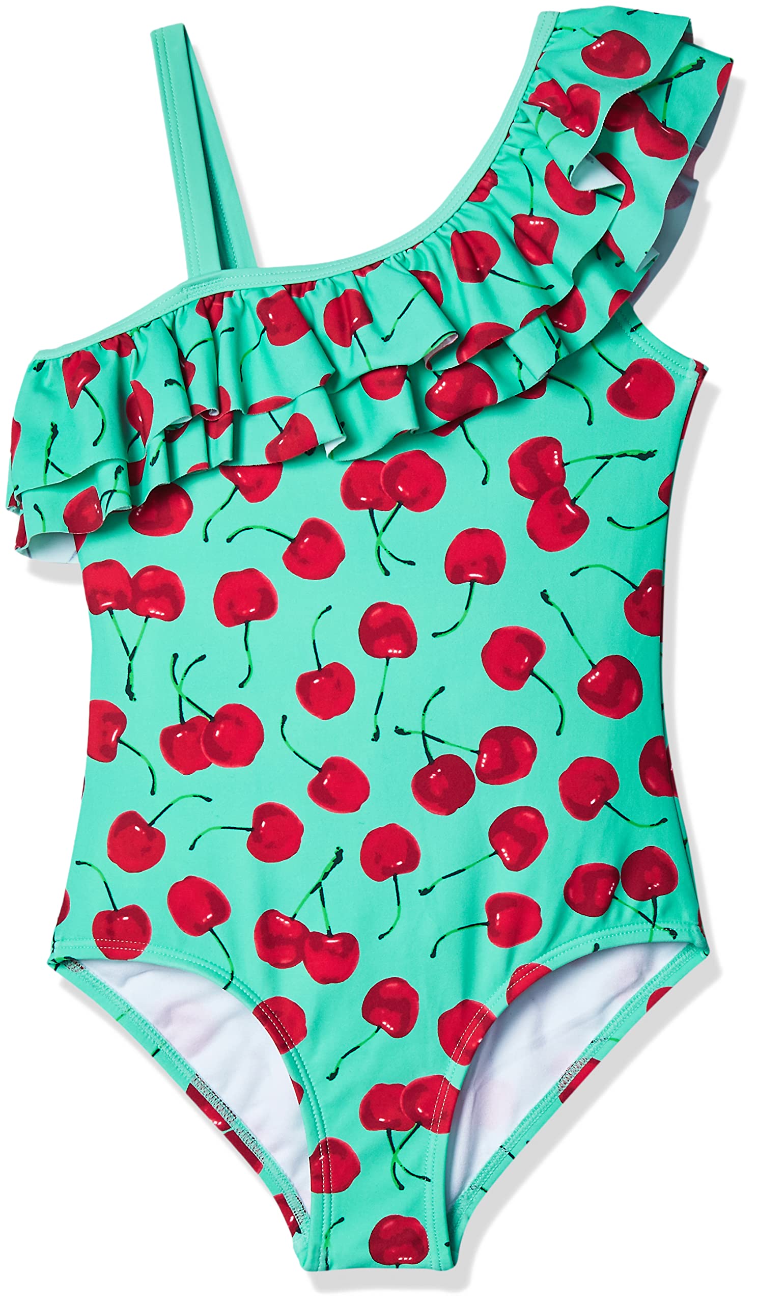 Kanu Surf Girls Morgan Floral Ruffle 1-Shoulder 1-Piece Swimsuit