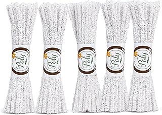 220 Count - Hard Bristle Pipe Cleaners Bulk | Great for Scrubbing Straws, Tubes, Tight Spaces | Nylon Bristles for Extra Scrub | Absorbent Cotton | Pipe Cleaners for Cleaning | Thick Pipe Cleaners