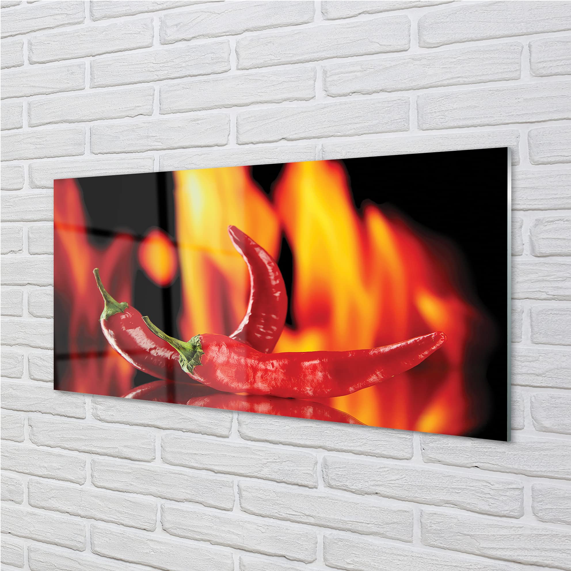 Tulup Rückwand Küchenrückwand Wand 120x60cm Gehärtetem Glas Gemüse Dekorativ Küche - Blumenkohl Kiwi Gurke
