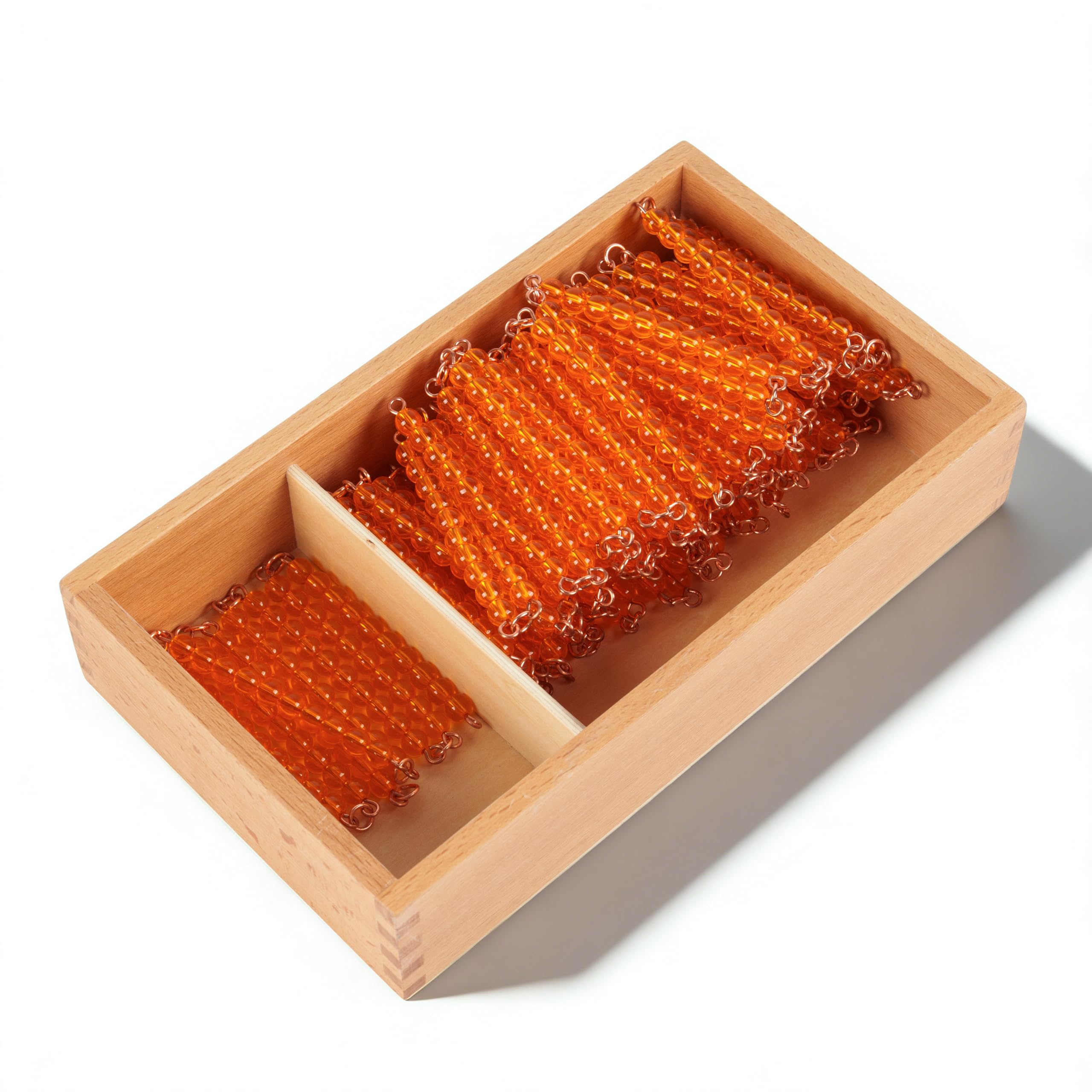Montessori Matemáticas Materiales – Juguete educativo de madera para números y cálculo, preescolar y primaria, educación en casa y aula a partir de 3 años (Montessori 100/1000 collares de