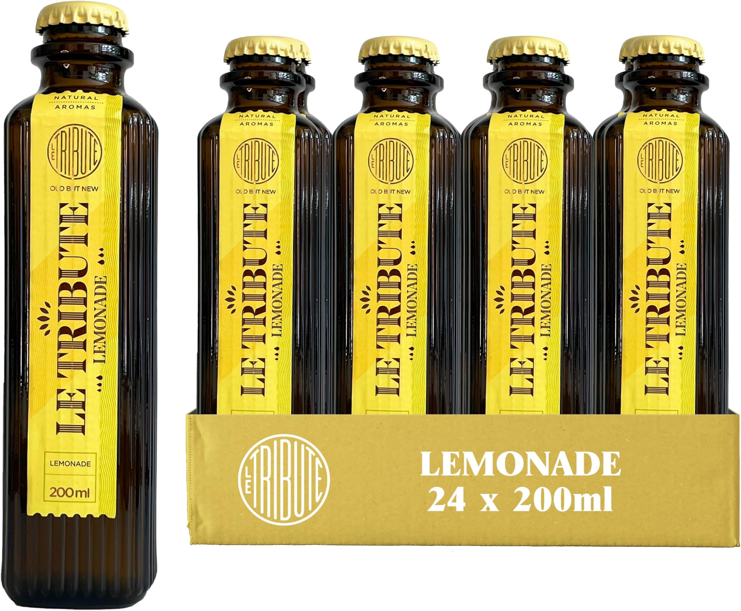 Lemonade | Case of 24 x 200ml Bottles | Multipack | Natural Ingredients | Made with Natural Lemon Juice | Premium Cocktail Mixer