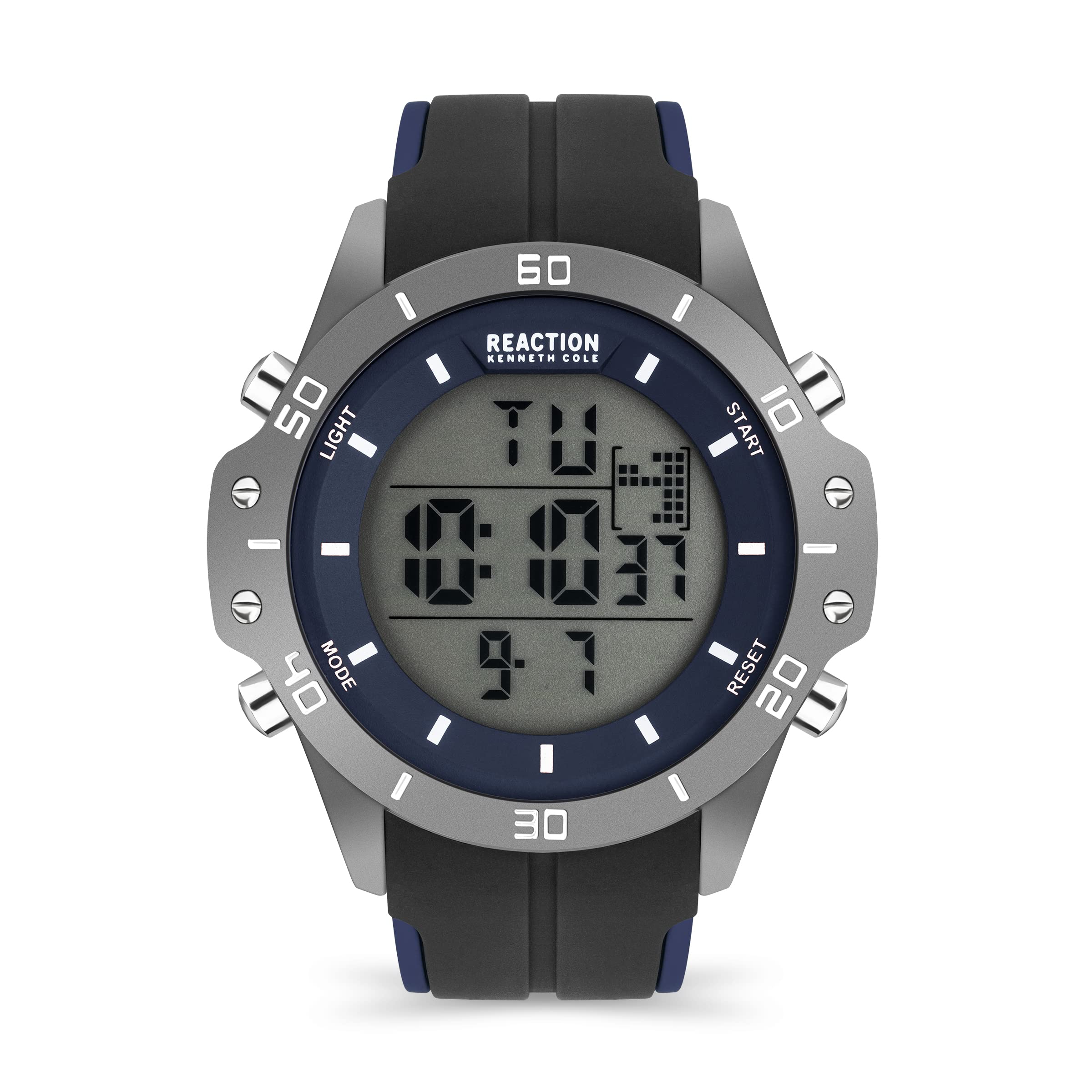 Kenneth Cole Reaction Digital Mens Watch - Krwgp2194202 (Blue Dial Black Colored Strap) (B09KYHJJW3) Amazon Price History, Amazon Price Tracker