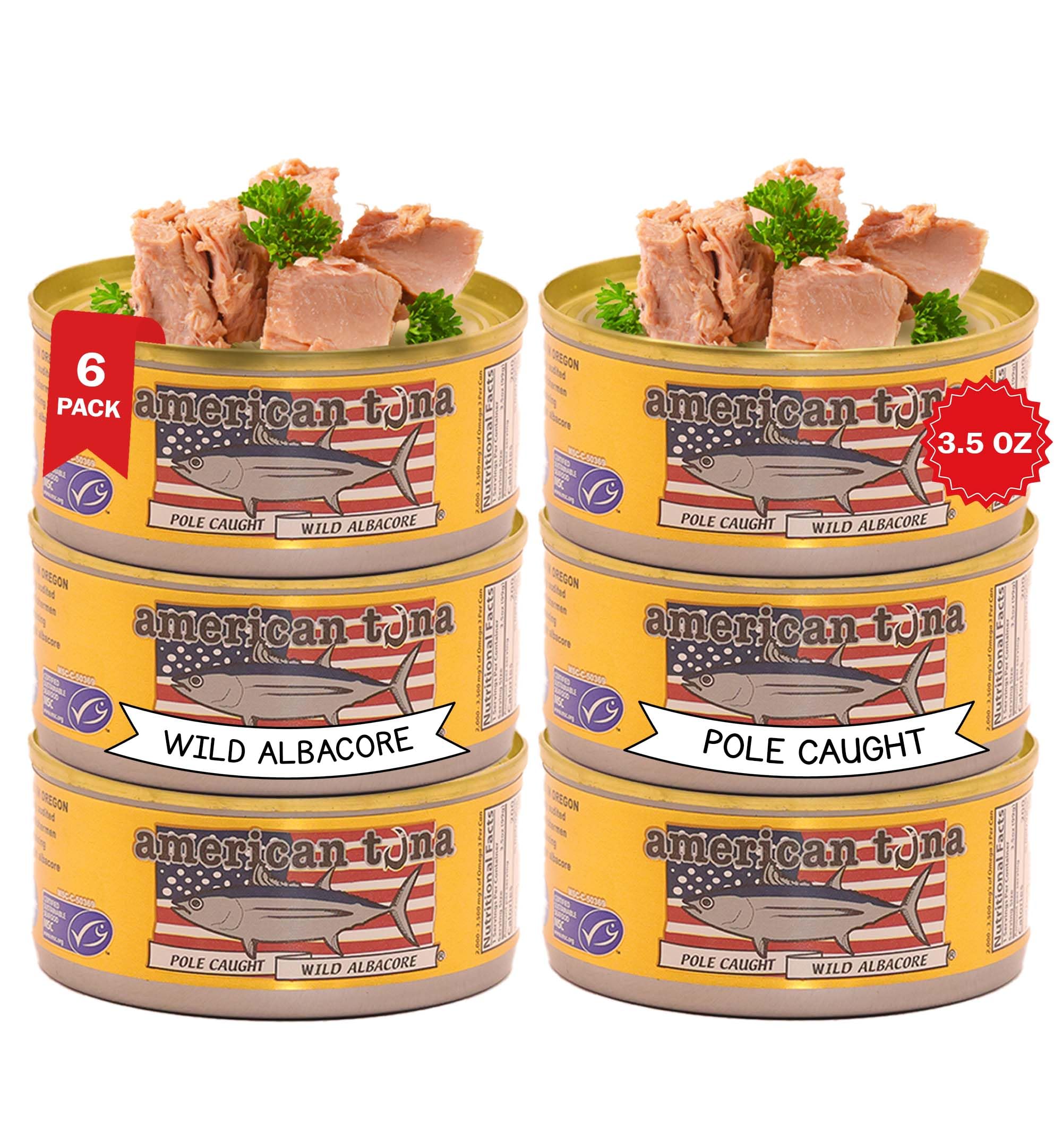 Canned Albacore American Tuna Pole Caught Wild Albacore American Tuna Sushi-grade  Pole Caught Wild Albacore, image size:2000x2162