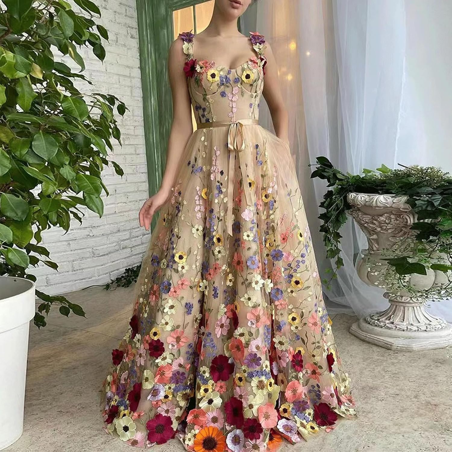 Dresses for Women's 3D Flower Fashion Embroidery Hip Sexy Dress Tulle Mini Princess Dresses Prom Wedding Cocktail Dresses