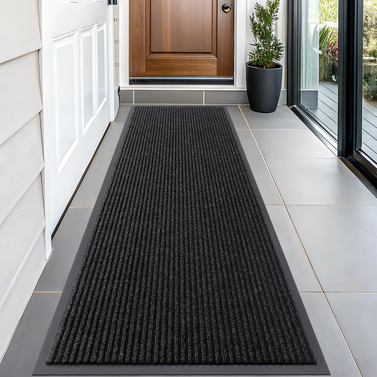 OLANLY Front Door Mat Indoor Outdoor Entrance, Waterproof Heavy Duty Doormat, Fade Resistant, Low Profile, Easy Clean Patio Porch Welcome Floor Mats for Entry, 29.5x17, Beige — view 65