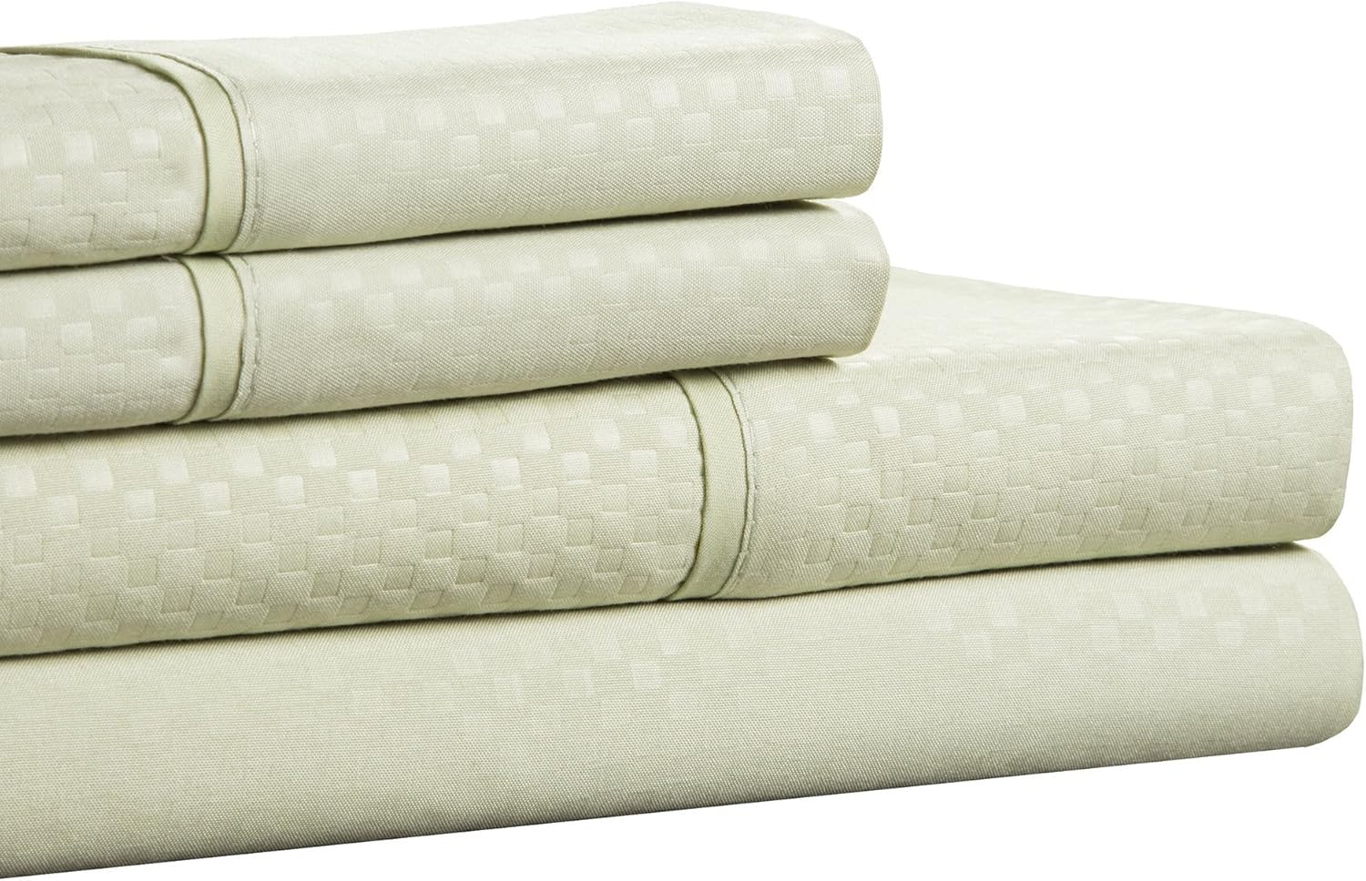 Brushed Microfiber Sheet Set- 3 Piece- Embossed Checkered Bed Linens- Deep Pocket Fitted & Flat Sheets, Plus A Pillowcase by Lavish Home (Twin, Blue)