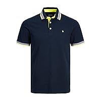 JACK & JONES Jjepaulos Polo Ss Noos Maglietta, Marino