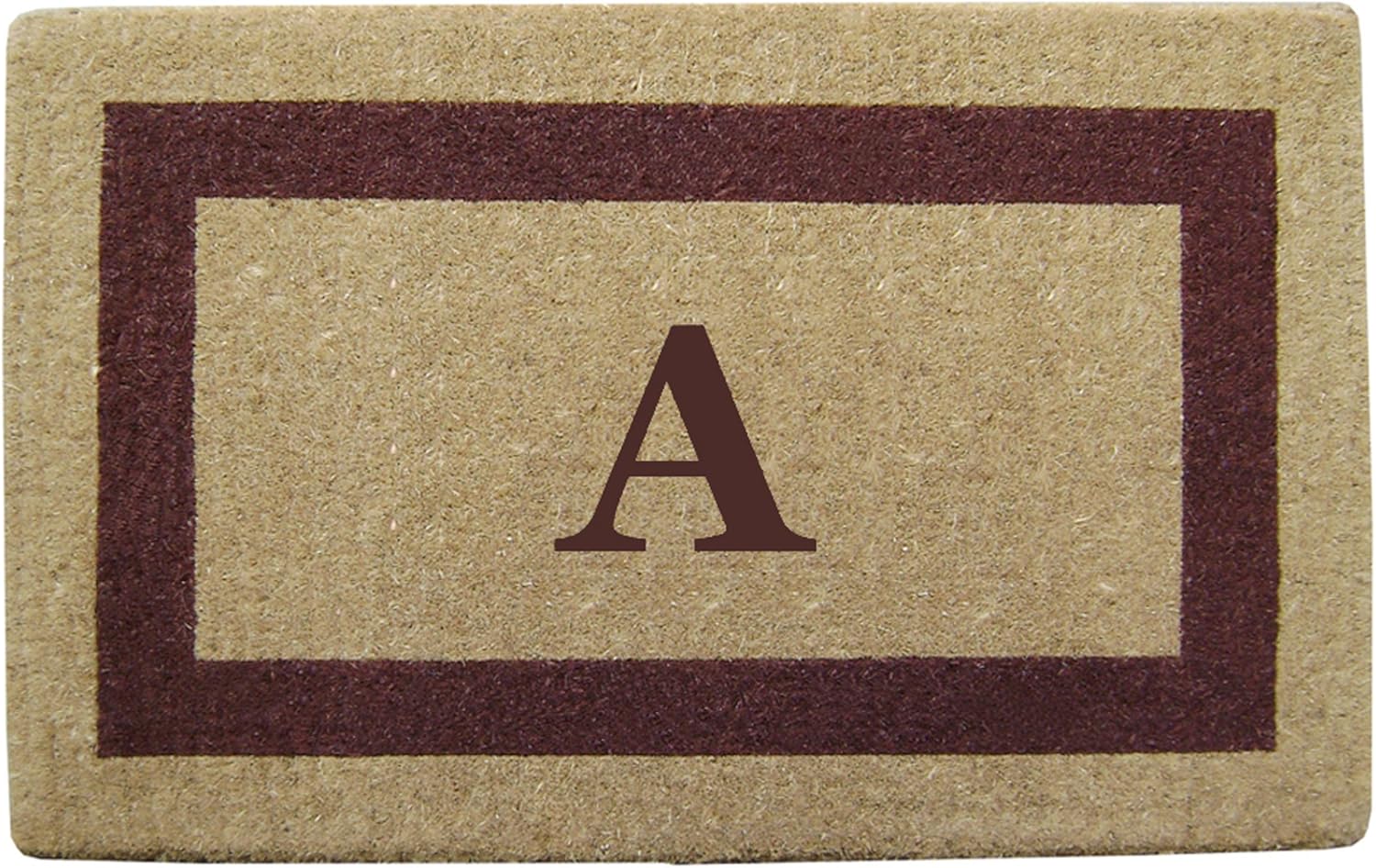 Heavy Duty 22 x 36 Coco Mat Brown Single Picture Frame, Monogrammed A